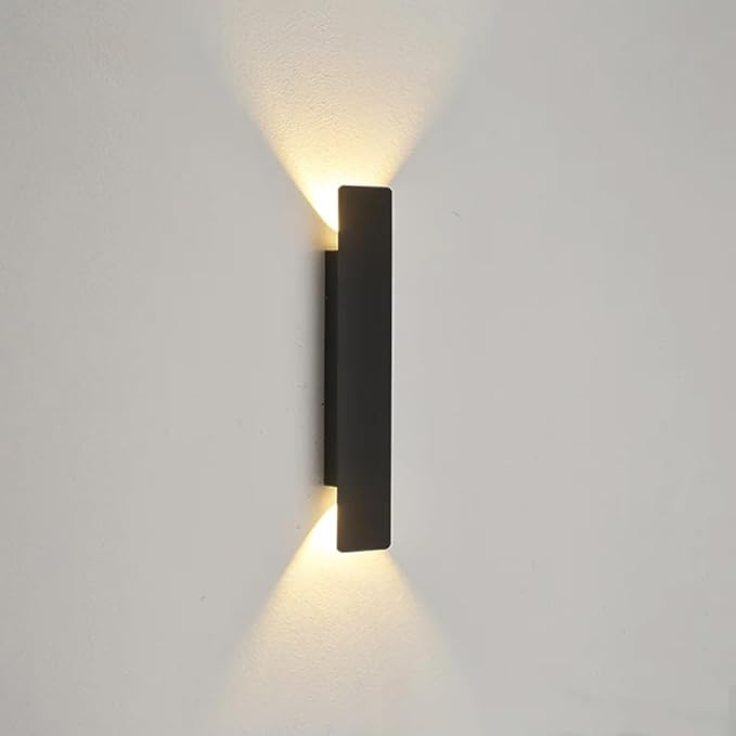 15.7in Modern Outdoor LED Wall Sconce Waterproof Aluminum Wall Light 18W 3000K Warm White Global Voltage 110V-240V Vertical &amp Horizontal Mount for Porch Patio Entryway Indoor &amp Outdoor
