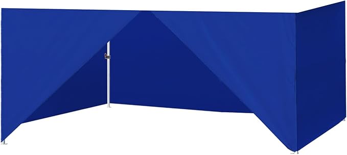 Eurmax USA Full Zippered Walls for 8x12 Easy Pop Up Canopy Tent4 Walls ONLY(Royal Blue)