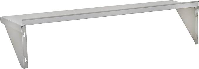 29N-021 - Commercial NSF Solid Stainless Steel Wall Shelf - 60 Wx15 D - 395 lb. Weight Capacity