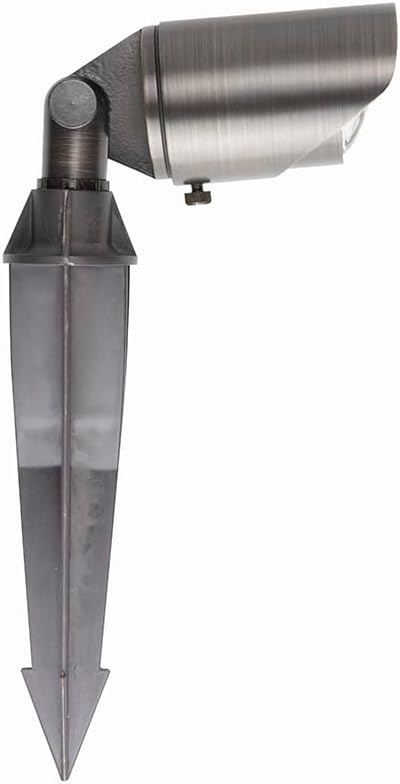 Proline RAL-8105 2-Pack Brass Low Voltage Landscape Spotlight – 12V Adjustable LED Uplight Solid Brass Bronze Housing for Outdoor Accent Trees &amp Garden Lighting Includes Stake