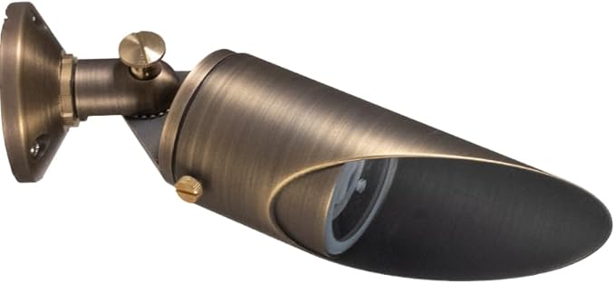 VOLT 12V Cast Brass Outdoor Downlight (Bronze) with 5W 2700K Warm White MR16 LED Bulb &amp Surface Mount for Low Voltage Landscape Lighting &amp Moonlighting of Yard Lawn Patio or Driveway