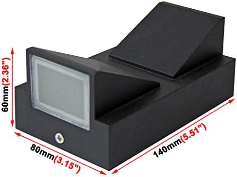 6W LED Outdoor Exterior Wall Step UP/Down Light Fixture Lamp Black Finish Cool White