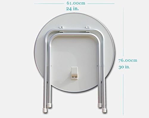 FORMA MARINE Boat Table Folding Round 24x 19.8 Height Marine Aluminum Yacht Deck Furniture M300