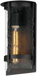 Maxim Lighting 30191CDBK I Foundry Collection 12 Inch One Light Outdoor Wall Sconce I Black Finish I Modern Contemporary Light Fixture I Adjustable Height I