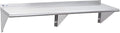 Profeeshaw NSF Stainless Steel Shelf 14” x 60” 400 lb Commercial Shelves Wall Mounted Metal Shelving with Backsplash and 2 Brackets for Restaurant Bar Utility Room Kitchen and Garage
