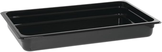 HUBERT Full-Size Polycarbonate Cold Food Pan Black - 20 7/8 L x 12 4/5 W x 2 1/2 D