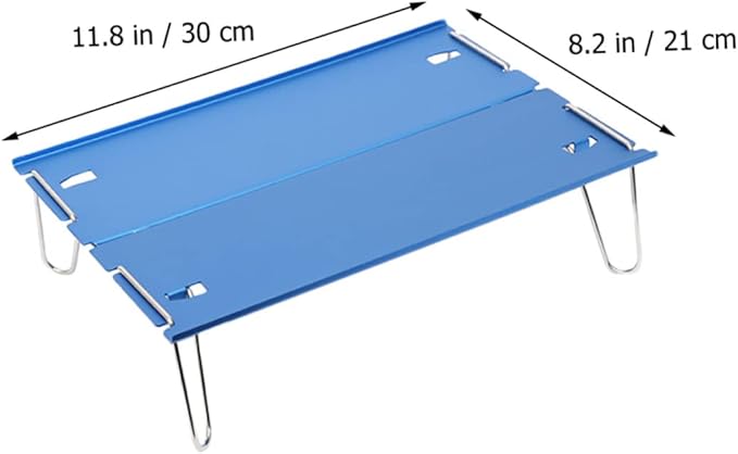 HANABASS Small Tea Table Easy to up Fold Down Portable Aluminum Folding Table for Outdoor Activities