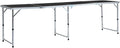 Foldable Camping Table Grey Aluminium 240x60 cm