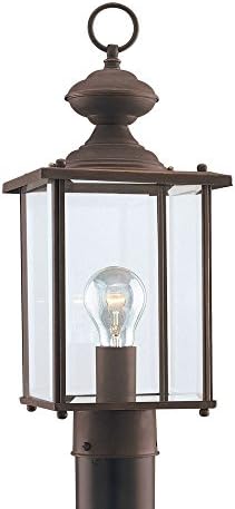 Generation Lighting 8257-965 Jamestowne Outdoor Post Lantern Outside Fixture One - Light Antique Brushed Nickel