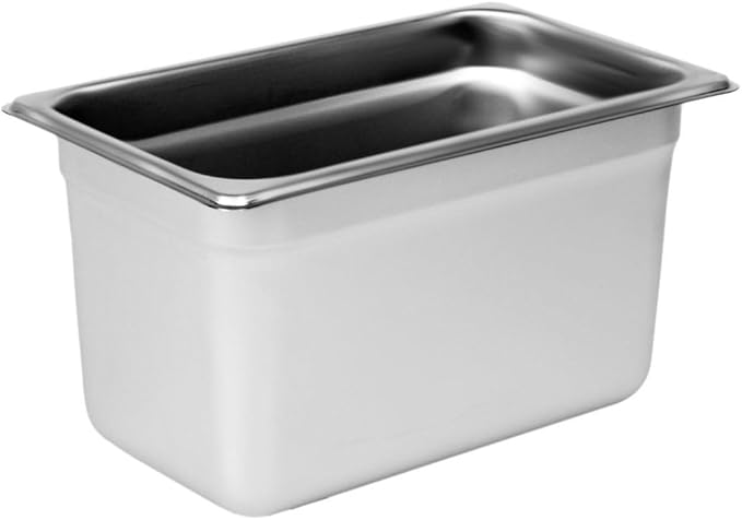 Soro Essentials- 1/4 Size 6 Deep Stainless Steel Anti-Jamming Steam Table Pan 22 Gauge- Chafer Food Pan Stackable Anti-Jam Steam Pans for Hotel Restaurant Supplies Party Buffet Event Catering
