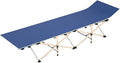 Folding Cot Lounge Chair with Removable Cushion Portable Heavy Duty Adjustable Pillow Reclining Compact Design for Outdoor Beach Camping Patio Garden