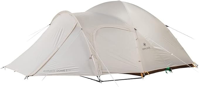 Snow Peak Amenity Dome Tent Comfortable Outdoor Adventure Camping Three Seasons Outer Vestibule Removeable Rainfly Ivory