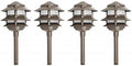 Westgate Lighting LED Area Light - Aluminum - Bronze Finish Pagoda Landscape Light - Warm White - Integrated SMD LED Tower All Accessories Included (4 Bronze)
