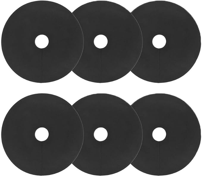 6PCS Black Ice Fishing Hole Covers 12 Insulated Lid for Ice Fish Tip Ups Easy to Use for Winter Fish Houses Equipment