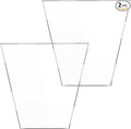 Yookeer 2 Pcs Tempered Glass Pane for Outdoor Gaslights Clear Heat-Resistant Replacement Glass Thick (Standard)
