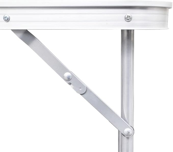 Foldable Camping Table Height Adjustable Aluminium 180 x 60 cm