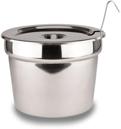 Stainless Steel Insert Pan With Lid For 11 quart Soup/Food Warmer 11-1/2 X 9 (ladle not included)