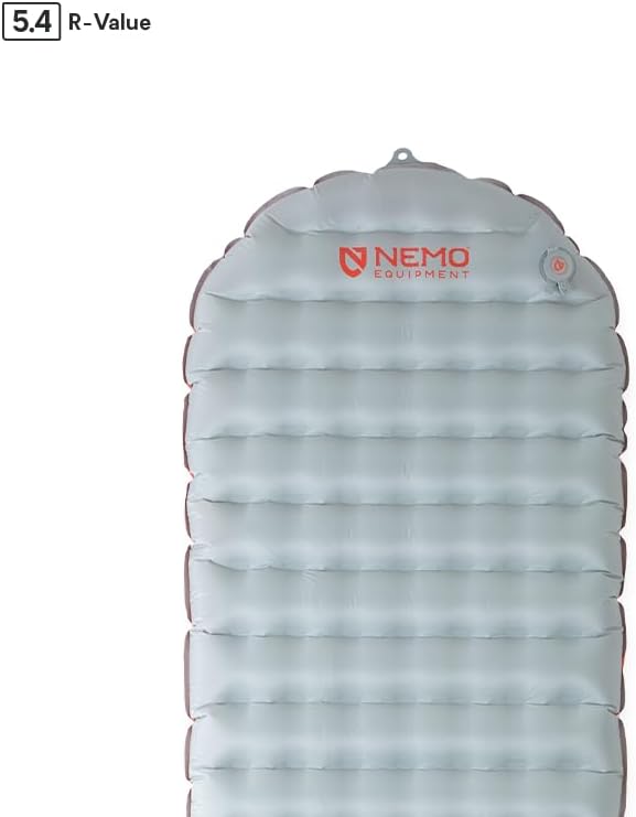 Nemo Equipment Tensor All-Season Ultralight Insulated Sleeping Pad - Regular Mummy (72 x 20) - Blade/Spicy Orange