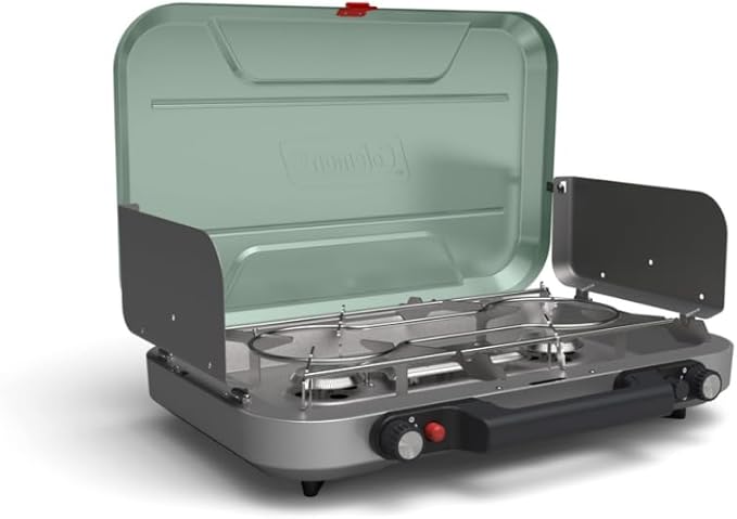 Coleman Cascade 328 3-Burner Camping Stove Portable Cooktop with 28000 BTUs Matchless Lighting &amp Dual Wind Guards Great for Outdoor Cooking Camping Tailgating Grilling BBQs &amp More
