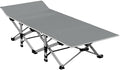 Oversized Heavy-Duty Outdoor Folding Bed with Side Pockets&ampMattress(Mini Model Optional)-755/655/55Lbs Super Capacity Camping CotGarden (Mattress Free Slim Carrying Case (455lbs)