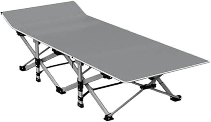 Oversized Heavy-Duty Outdoor Folding Bed with Side Pockets&ampMattress(Mini Model Optional)-755/655/55Lbs Super Capacity Camping CotGarden (Mini Mattressless Experience Edition (355lbs)