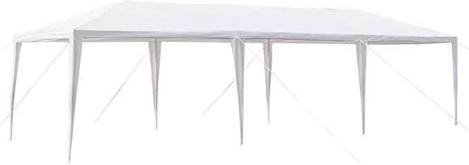 3 * 9m Non-Cloth PE Cloth Plastic Sprayed Iron Pipe Outdoor Party Tent White