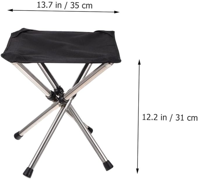 1set Ultralight Portable Folding Stool Camping Chair Outdoor Telescopic for Fishing Sports Gardens