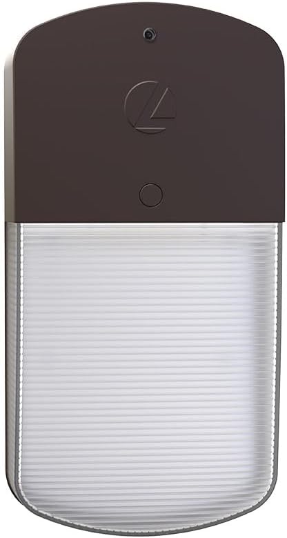 Lithonia Lighting 5.3 Mini LED Wall Pack Outdoor Light Fixture Outdoor Wall Light with 3-Way Selectable CCT 3000K/4000K/5000K Dusk to Dawn Photocell 120V Bronze