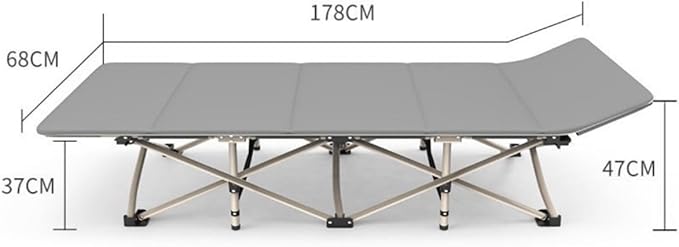 Folding Cot Lounge Chair with Removable Cushion Portable Heavy Duty Adjustable Pillow Reclining Compact Design for Outdoor Beach Camping Patio Garden