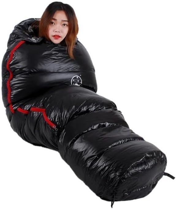 Camping Sleeping Bag Warm Down Filled Mummy Style 4 Seasons Travel Sleep Bag for Outdoor Adventures