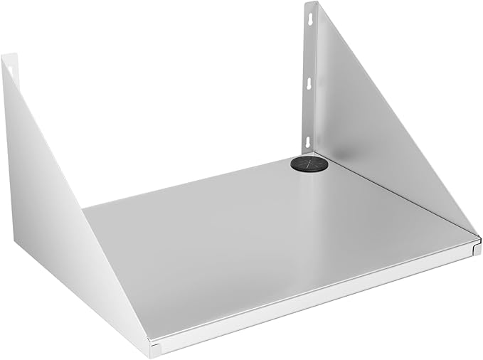 Stainless Steel Microwave Shelf 24x18 Heavy Duty Wall Mount Floating Shelving 110lb Max Load Commercial Microwave Rack for Restaurants Kitchens Bars Homes &amp Hotels