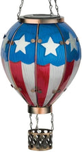 Regal Art &amp Gift Hot Air Balloon Solar Lantern – Hanging Solar-Powered LED Lights Waterproof Portable Decorative Outdoor Lamp Made of Metal &amp Glass for Garden Patios &amp Pathway – American