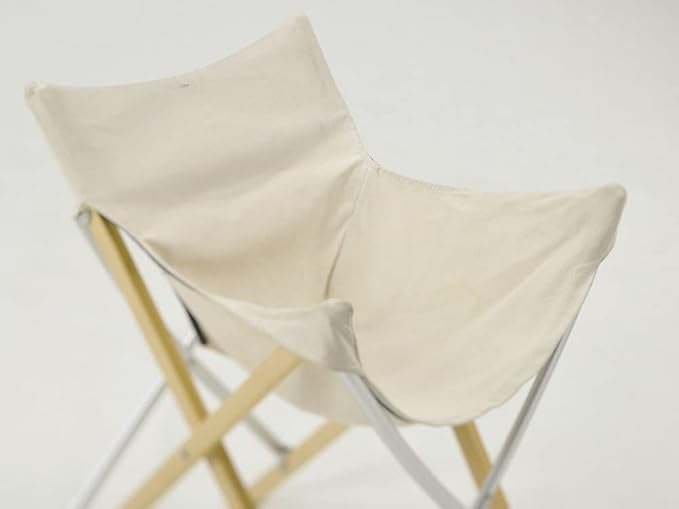 Snow Peak Take! Bamboo Chair LV-085 Designed in Japan Made of Canvas and Bamboo for Indoor Outdoor Use Lifetime Product Guarantee White
