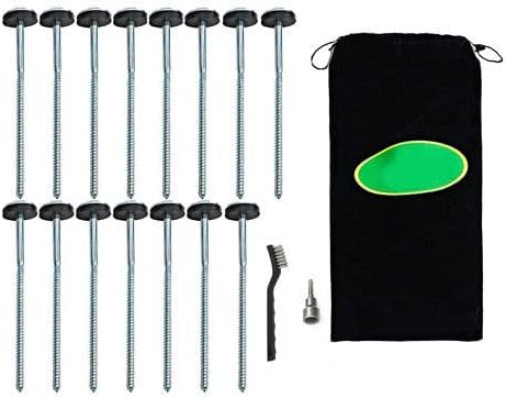 Aftermarket 15 Pieces Drillable Tent Stake 12 Hex Pegs Heavy Duty Metal Tent Anchor D12IN15P Fit Intended For