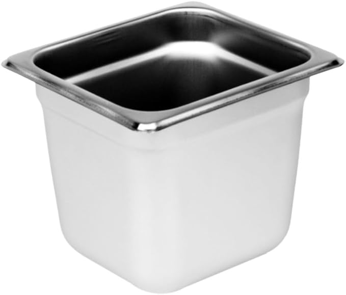Soro Essentials- 1/6 Size 6 Deep Stainless Steel Anti-Jamming Steam Table Pan 22 Gauge- Chafer Food Pan Stackable Anti-Jam Steam Pans for Hotel Restaurant Supplies Party Buffet Event Catering