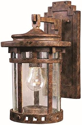 Maxim Santa Barbara VX-One Light Outdoor Wall Mount in Made with Vivex Material for Coastal Environments