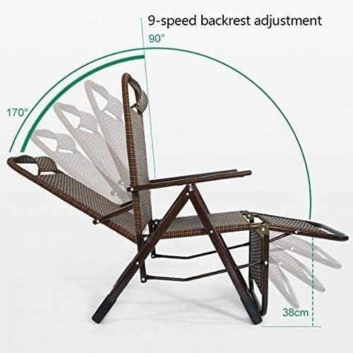 Folding Deck Chair Rattan Summer Chair Reclining Chairs Deck Chair Folding Lunch Break Wicker Chair Nap Balcony Household Leisure Old Man Chair Gravity Folding Deck Chair Beautiful Scenery