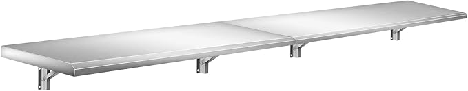 Concession Shelf 96L x 12W Inch Stainless Steel Drop Down Folding Serving Food Shelf Stand Serving for Concession Windows