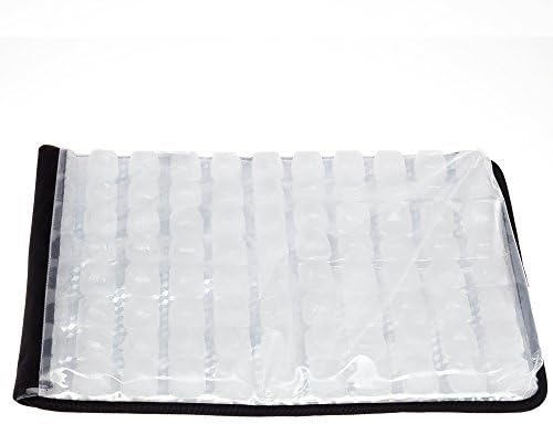 FlexiFreeze Party Mat Food Cooling Serving Platter – Buffet Display Chiller for Meat Cheese Fruit &amp Party Food Trays – Catering Supplies Cold Serving Mat Black (19 x 15)