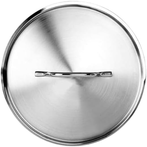 TrueCraftware- 12 qt. Stainless Steel Stock Pot Lid 11-5/8 Diameter x 1/2 Thickness- Heavy Duty Stock Pot Cover Stew Simmering Pot Soup Pot Lid for Soup Pasta Vegetable Oven Safe &amp NSF Certified