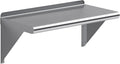 AmGood 12 in. x 24 in. Stainless Steel Wall Shelf | NSF | Metal Shelving | Garage Laundry Storage Utility Room | Restaurant Commercial Kitchen