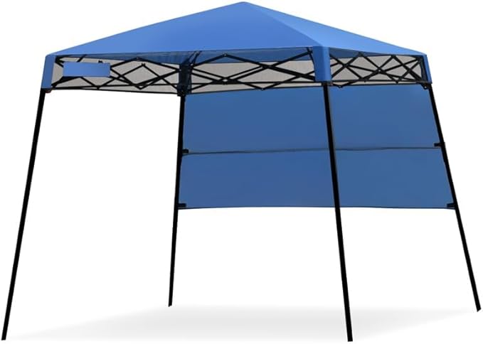 Fireflowery 7’ x 7’ Pop Up Canopy Tent Portable Shelter Canopy w/Backpack Outdoor Instant Canopy Tent Lightweight &amp Compact for Hiking Fishing Camping Picnic (7'x7' Base 6'x6' top)