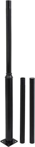 Street Light Pole Black Galvanized Solar Street Lamp Post Split Street Lamp Post Outdoor Street Courtyard Parking Lot Lighting Post with Mounting Rebar Cage (13 FT 114+76mm)
