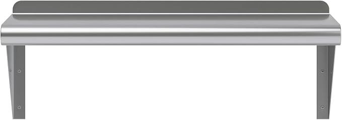 AmGood 10 X 24 Stainless Steel Wall Shelf | Metal Shelving | Garage Laundry Storage Utility Room | Restaurant Commercial Kitchen | NSF