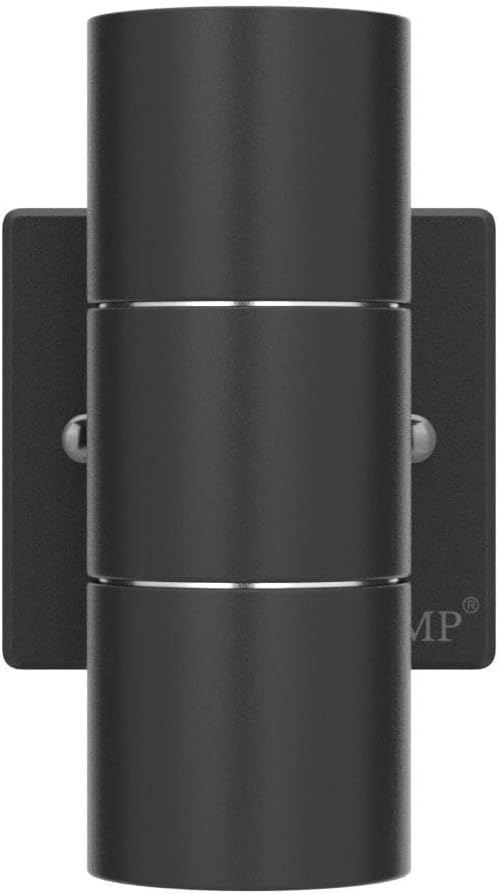 LMP Modern Outdoor Wall Light Porch Light Patio Light with Black Aluminum Finish for DecorationGarage 4Packs Black