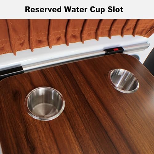 Folding RV Wall Mounted Table Multifunctional Dining Table for Motorhome Camper Home Office Outdoor Camping Picnic - Space-Saving Gray Design