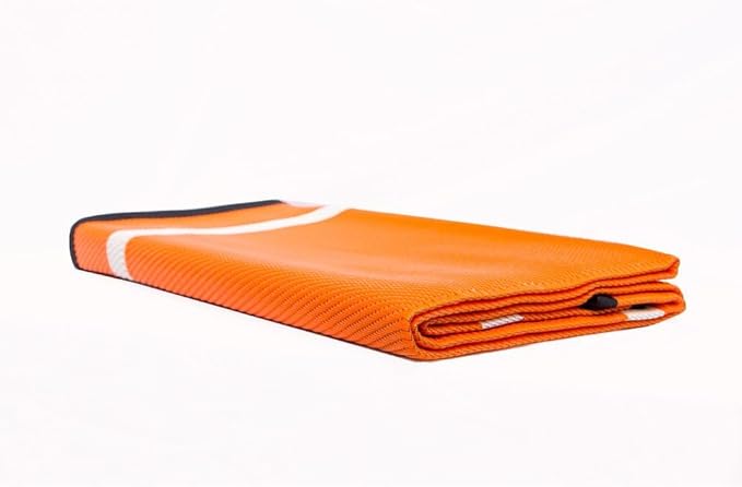 Mountain Mat 5x7 Orange RV Patio Mat – Extra Thick 5mm Recycled Poly Rug – Heavy-Duty Waterproof Reversible – Premium Mat for Camping Deck Patio Beach (Orange NO Carry Bag 5'x7')