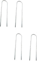 4Pcs U Shaped Ground Pegs for Outdoor Camping Heavy Duty Landscape Pins for Tents Trampolines and Awnings Lightweight and Portable for Hiking and Picnics