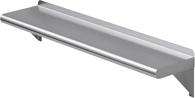 AmGood 8 X 36 Stainless Steel Wall Shelf | Metal Shelving | Garage Laundry Storage Utility Room | Restaurant Commercial Kitchen | NSF