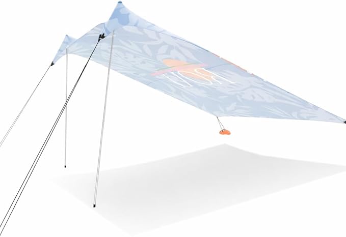 Roxy Portable Beach Shelter – UPF 50+ Sun Protection Tent with Sandbag Anchors &amp Ventilation Lightweight &amp Waterproof for Beach Camping or Outdoor Use – Fits 4-6 People